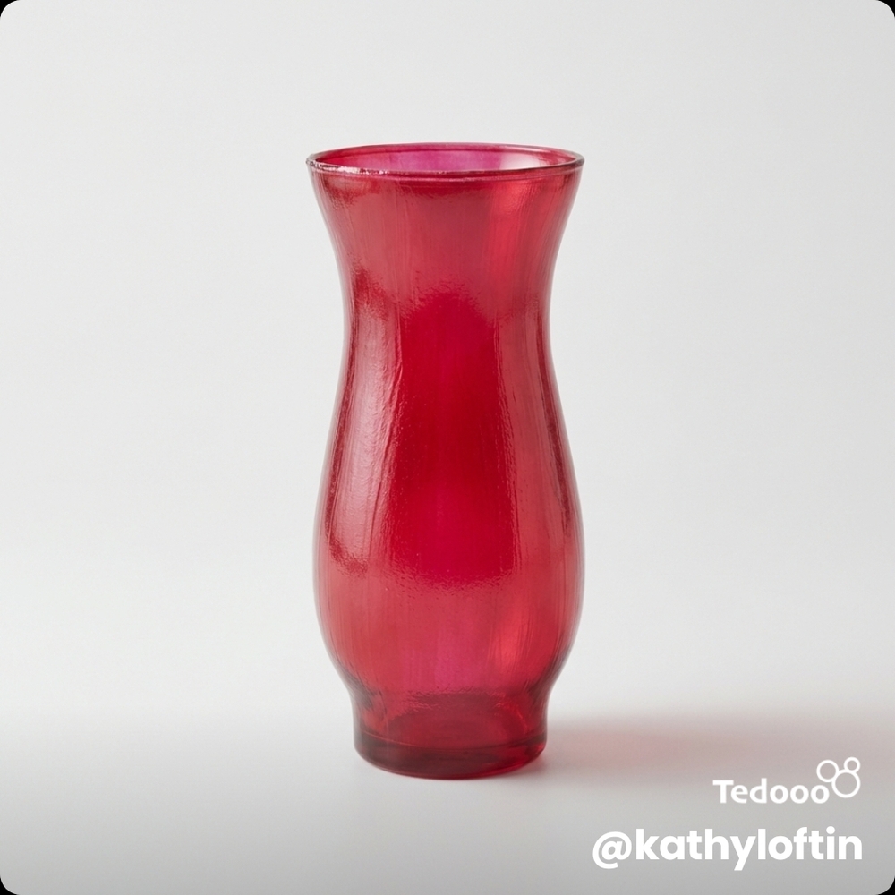 Elegant Red Glass Vase